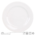 Embossed White Color 10.5" Dinner Plate